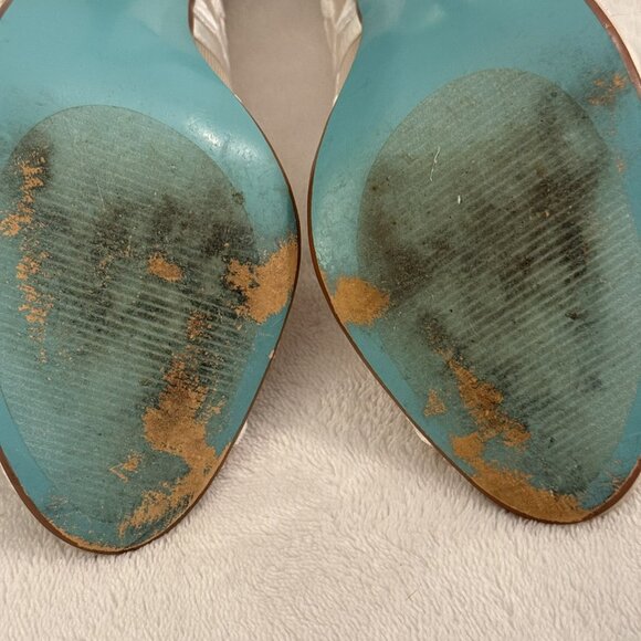 Betsey Johnson Adley Embroidered Evening Bridal Wedding Pumps Size 7.5 Ivory - Picture 15 of 16
